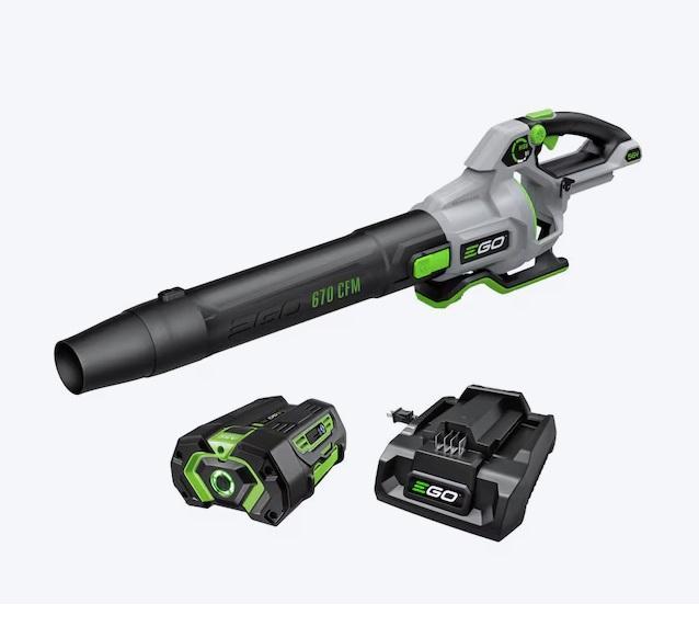 EGO POWER+ 56V 670CFM Battery Leaf Blower, Kobalt Compact 7-1/4in 10Amp Single Bevel Sliding Miter Saw - MSRP $2,589