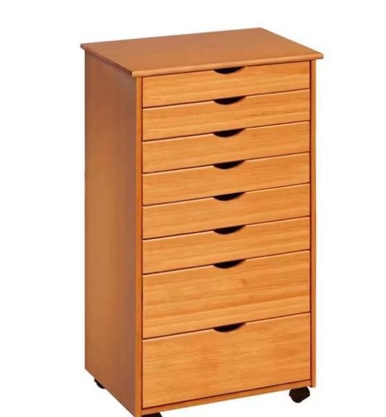 Home Decor - Jela-USA Pine 6+ 2-Drawer Wide Roll Cart, Home Accents Holiday LED Pirates, NATURAE DECOR -Est Retail $951