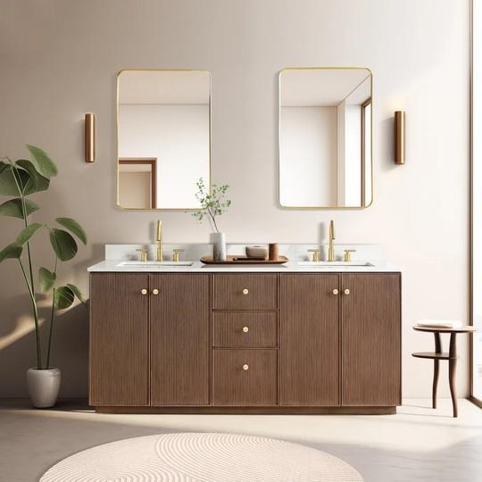 Miseno MV-NM-OZA72-WQT-BO Double Basin Vanity Set - MSRP $1,827