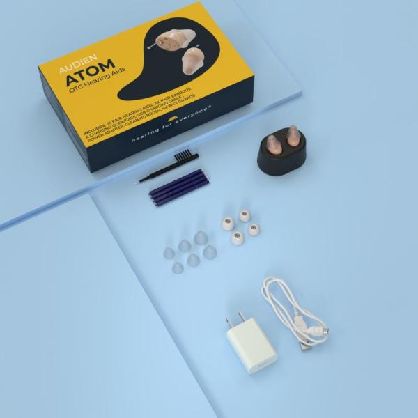 New Audien Atom Rechargeable Hearing Aids w/ Warranty - MSRP $9,900