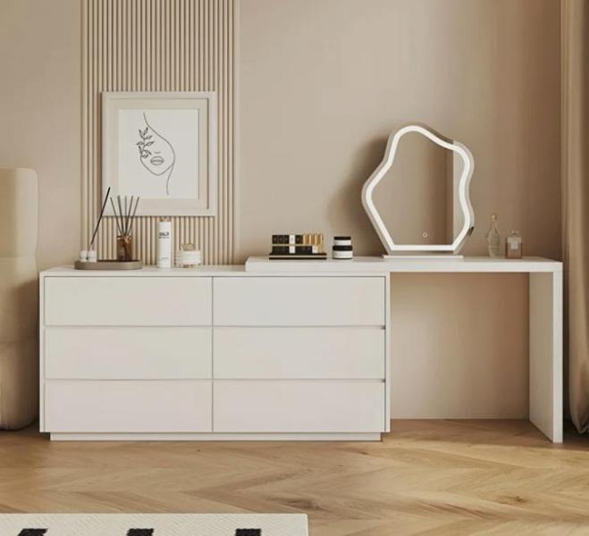 TRUCKLOAD - Housewares - Eduart 47.24''-90.55'' Extendable Wood 6-Drawers Dresser, Japandi Kitchen Island -MSRP $25,647