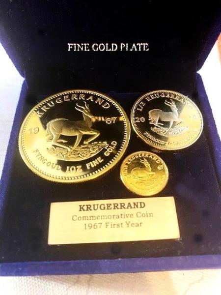 Set of 3 1967 Krugerrand Very Limited Edition 1oz 1/2oz 1/10oz