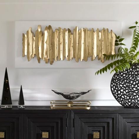 Home Decor - Lev Glam Abstract Wall Decor, Modern Bed Frame with Drawers, Adcock Faux Dracaena Tree - MSRP $1,415