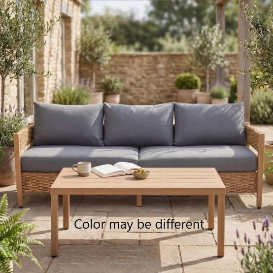 TRUCKLOAD - Salvage Furniture - Koosharem Patio Sofa Set, Cesiro Nightstand, Freitas Coffee Table - MSRP $15,879