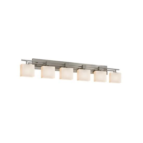 Fixtures - Justice Design Fusion Vanity Light, Wyndham Mirror, Eclisse Pocket Door - MSRP $6,483