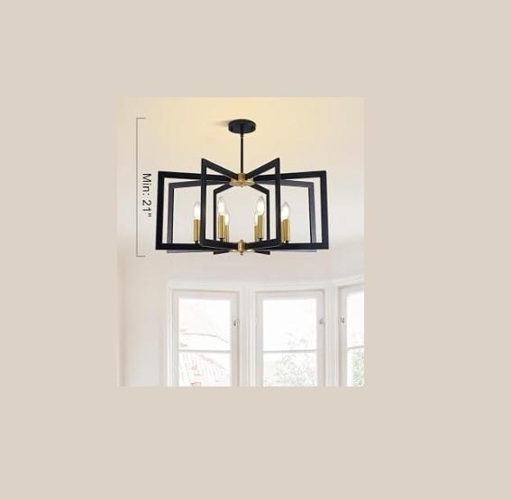 Home Improvement - 27.6" Modern Chandelier, NUERPO 10pk String Light Poles, UandWorld ASTRATERRA Series - MSRP $22,532