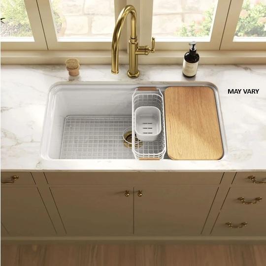 Kohler K-36254-PC-0 Workstation Fireclay Kitchen Sink - MSRP $1,284