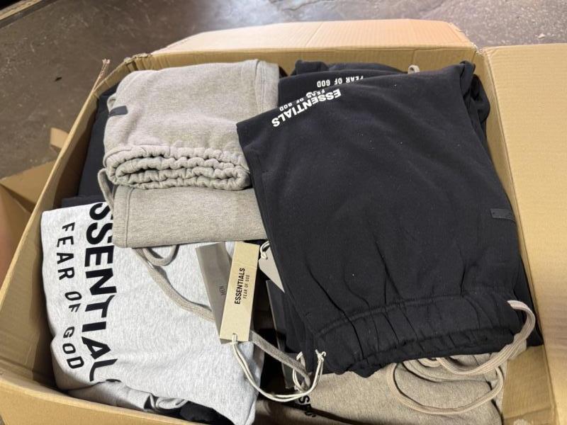 Essentials Clothing Lot: 30 Hoodies, 6 Pants, 11 Tees & Shorts