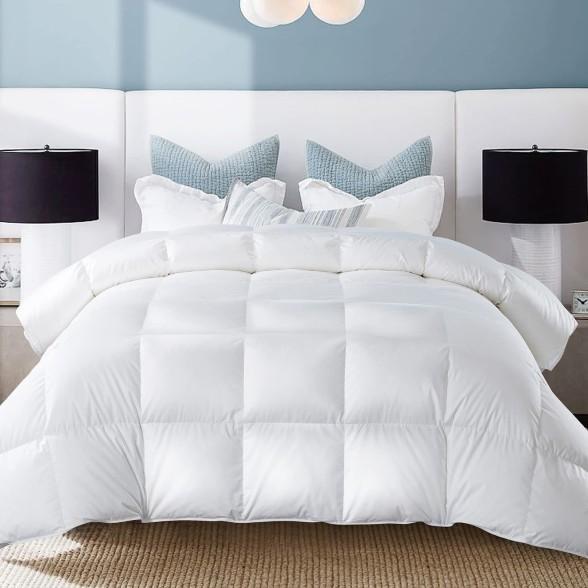 WhatsBedding Feather Comforter, Solar Pool Lights, 3 Sprouts Kids Play Tunnel - MSRP $1,299