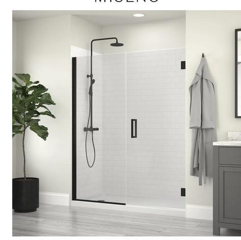 Miseno MSD6074-CLH-FB Frameless Shower Door - MSRP $765
