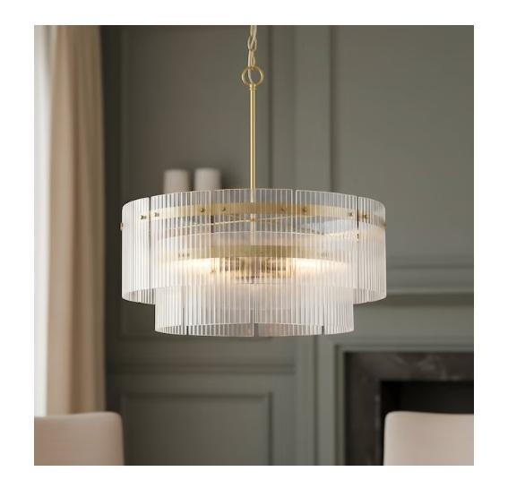 Origin 21 Mackenzie 4-Light Gold Ribbed Glass Metal Chandelier, CRAFTSMAN WS4200 30cc 17in Gas Trimmer - MSRP $2,568