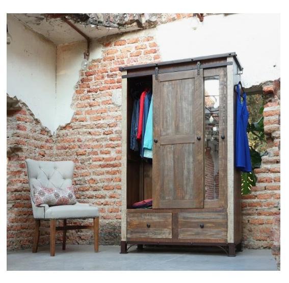 Housewares - Dodge Solid Wood Armoire, Colchester 2-Door Solid/Manufactured Wood Armoire, Footboard/Rail - MSRP $3,809