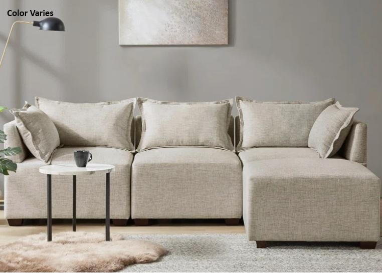 Latitude Run Modular Sofa 89008 Middle Armless Seat, Taupe - MSRP $180