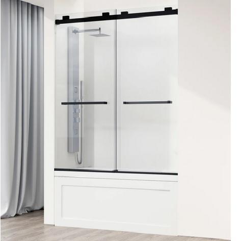 Vigo VG6023MBCL6066 Frameless Tub Door - MSRP $944