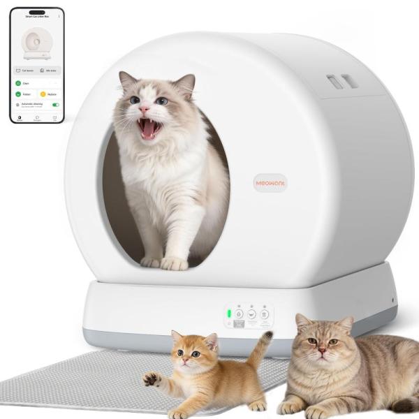 Pet Products - Meowant Automatic Cat Litter Box Self Cleaning, Petskd Top & Side Expandable Small Pet Car - MSRP $1,546