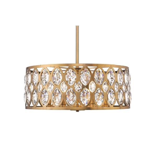 Z-Lite 6010-24HB Crystal Drum Chandelier - MSRP $878