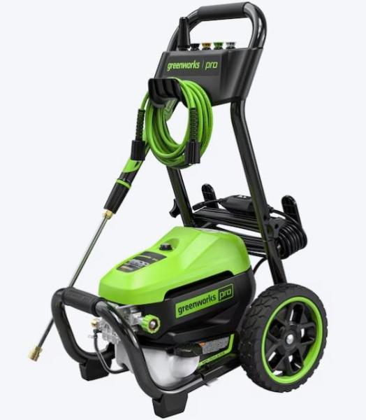 Greenworks 2500PSI 2GPM Cold Water Electric Pressure Washer, Kohler Matte Black Bathtub/Shower Faucet - MSRP $2,013