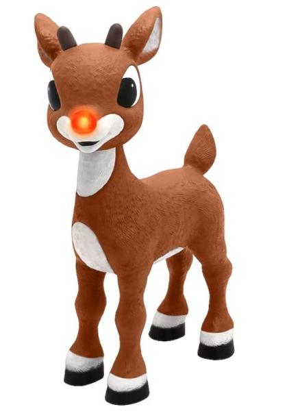 Rudolph the Red-Nosed Reindeer 3ft Rudolph Animatronic, Kwikset Deadbolt/Keyed Entry Door Handel Set - MSRP $2,146