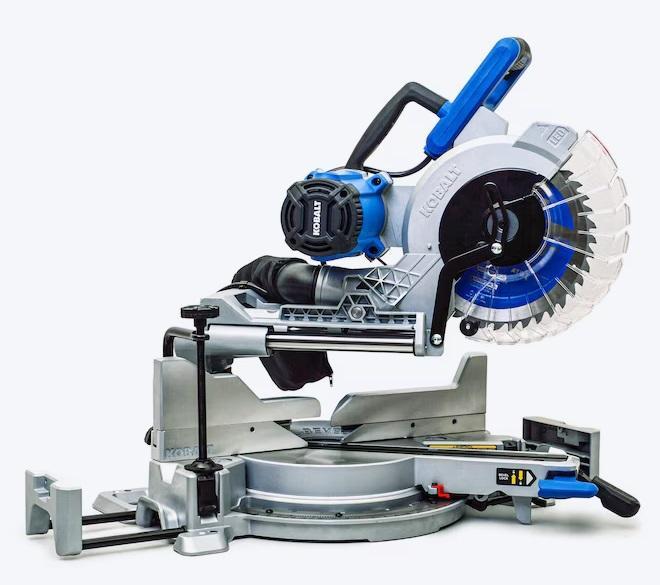 Kobalt Compact 10in 15Amp Dual Bevel Sliding Compound Corded Miter Saw, CRAFTSMAN S205 46cc 20in Chainsaw - MSRP $3,164