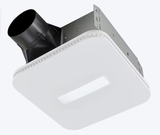 Broan Roomside/Flex 1Sone 110CFM White Lighted Bathroom Fan, Style Selections Caleb 8x10ft Area Rug - MSRP $3,016