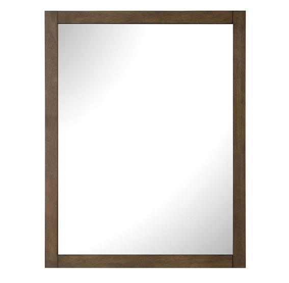 OVE Decors Tahoe 28x36in Almond Latte Mirror, Acrylic Brochure Pamphlet Holder, Joydeco Blackout Shades - MSRP $2,269