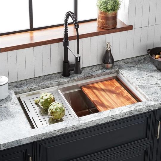 Signature Hardware SHWORK1BZ Stainless Steel Kitchen Sink - MSRP $823