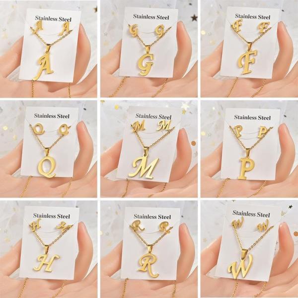 New 150set -English Letters Titanium Jewelry Set Stainless Steel Pen