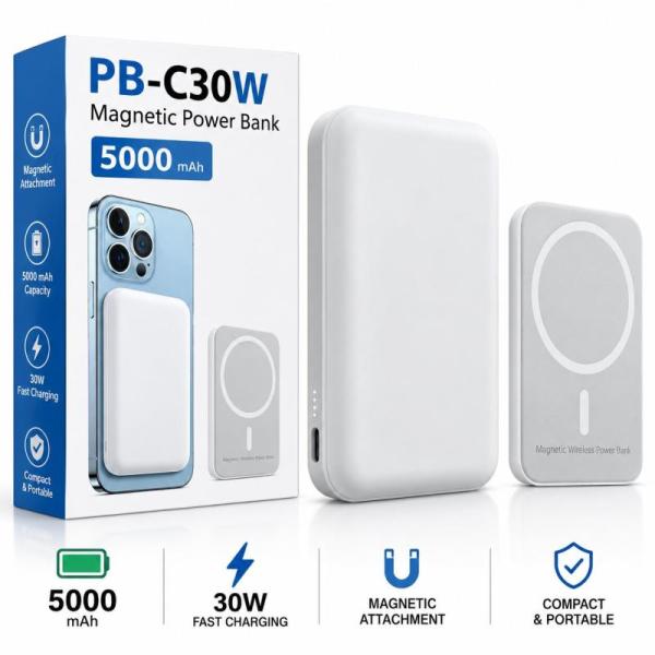 5000mAh Magnetic Wireless Power Bank