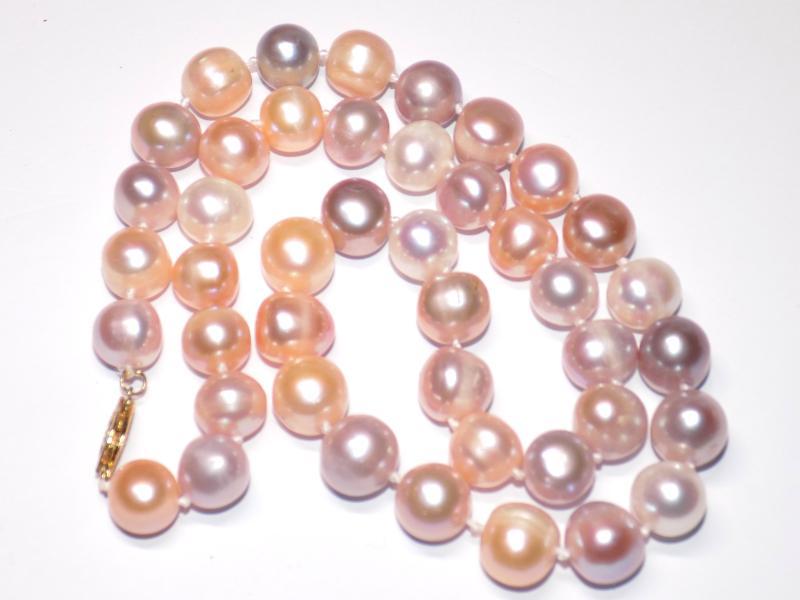HUGE SALE! 18 inch 10-11mm SOUTH SEA PURPLE WHITE PINK PEARL NECKLACE