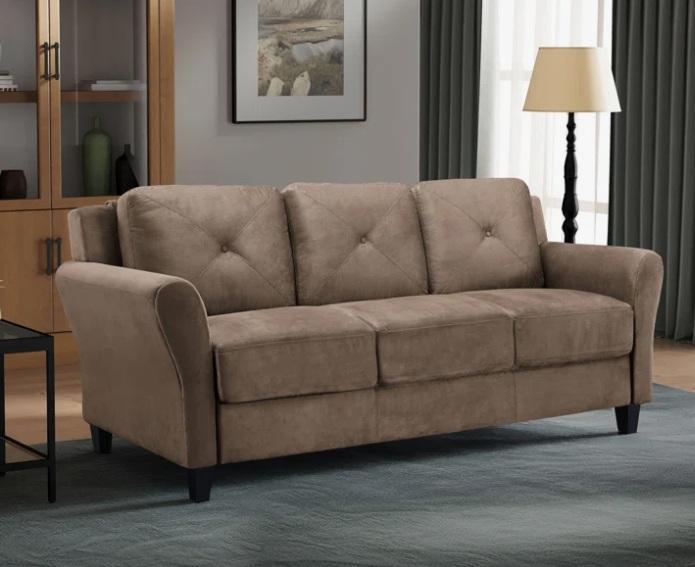 Furniture - Winston Porter Ibiza 78.8" Round Arm Tufted Sofa, 3-in-1 Convertible Sofa Bed Recliner - MSRP $1,689