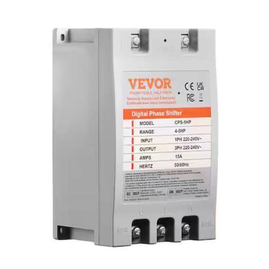 Vevor 3 Phase Converter 5HP 15 Amp 220-Volt, Bunfly Dog Grooming Kit, Actrey 12 FT Pool Pad - MSRP $1,753