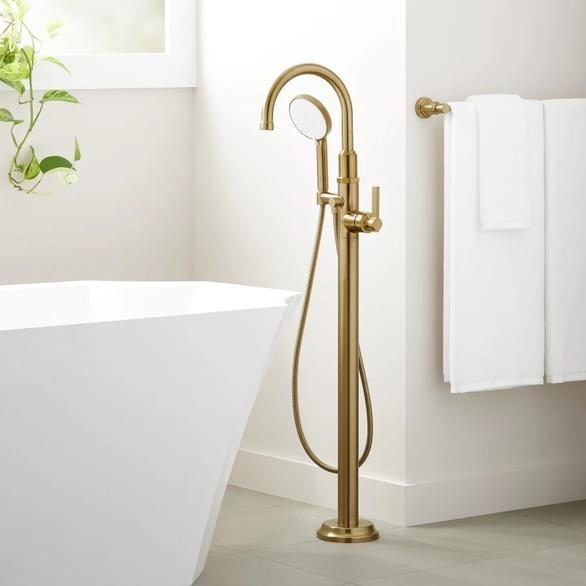 Signature Hardware SHGFFS2000GAGBR Tub Filler Faucet - MSRP $2,006