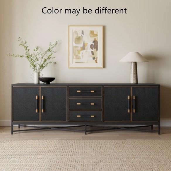 Furniture - Meera Sideboard, Ivy Bronx Power Recliner Sofa Set, Melody Upholstered Bed - MSRP $4,374