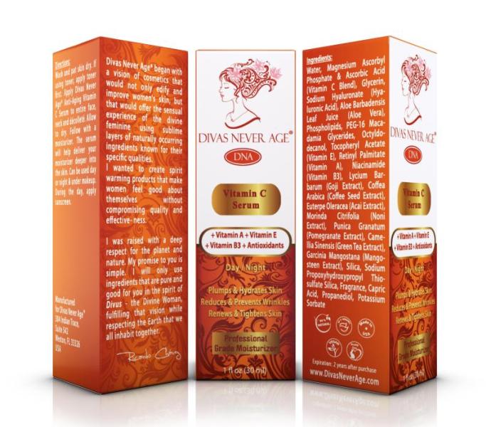 Premium Health & Beauty Lot of Skincare Products - 210 units of DIVAS NEVER AGE® Brighten 2X Vitamin C Serum