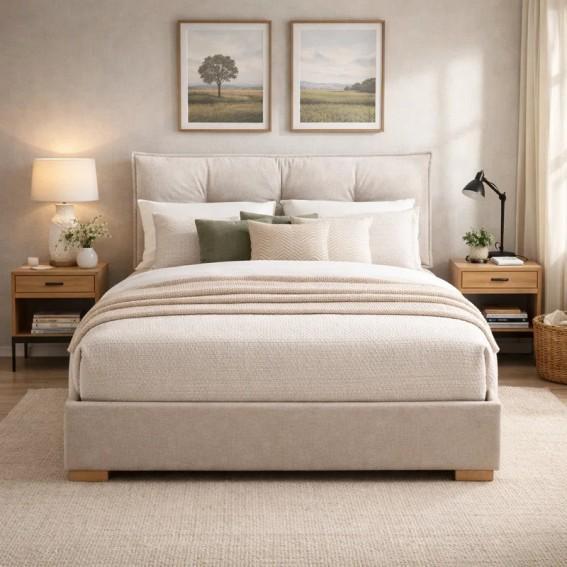 Furniture - Braya Platform Storage Bed, Sand & Stable Acacia Outdoor Chair, Lark Manor Platform Bed - MSRP $2,342