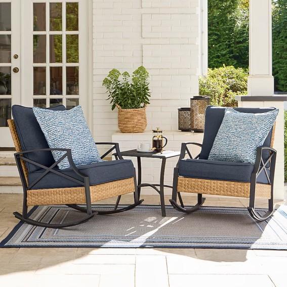 Home Improvement - Style Selections Patio Conversation Set, Allen & Roth Fire Table, Keter Garage Cabinet - MSRP $3,131