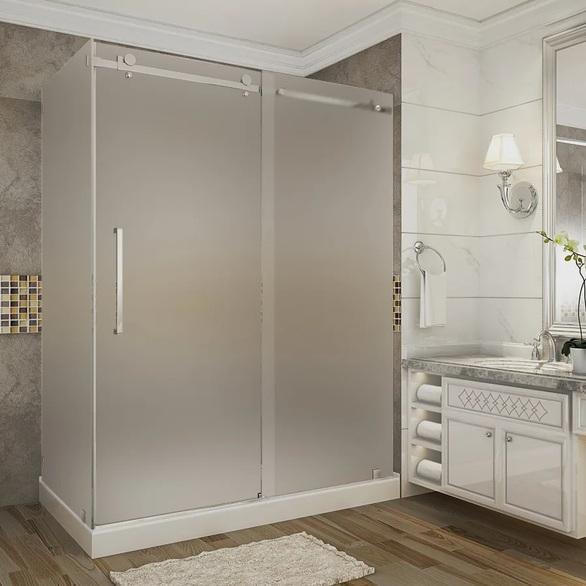 Aston SEN976F-TR-SS-48-10-R Sliding Shower Enclosure - MSRP $1,396