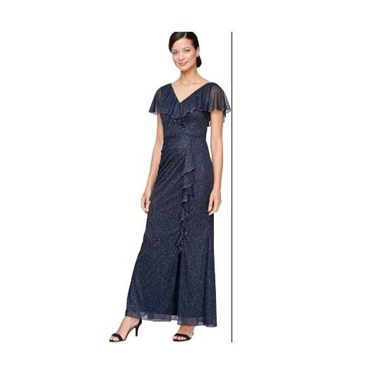 S.L. Fashions Glitter Mesh Formal Stretch Dress, MLILY 4in King 5-Zone Gel Memory Foam Egg Crate Mattress - MSRP $1,333