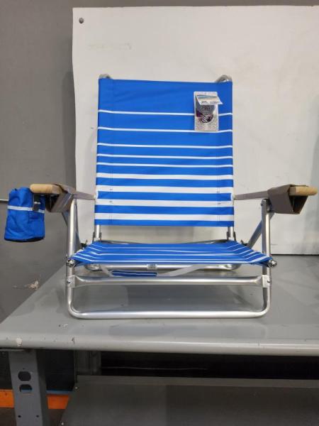 Seasonal - Rio Beach 5-Position High Back Beach Chair, Assorted Colors - MSRP $1,855