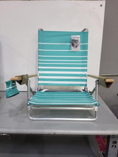 Seasonal - Rio Beach 5-Position High Back Beach Chair, Assorted Colors - MSRP $1,855