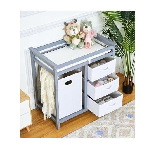 Wooden Baby Diaper Changing Station, JONATHAN Y Ancillary 30" 3-Hole Sink Top, GoSports Tennis Table - MSRP $1,553