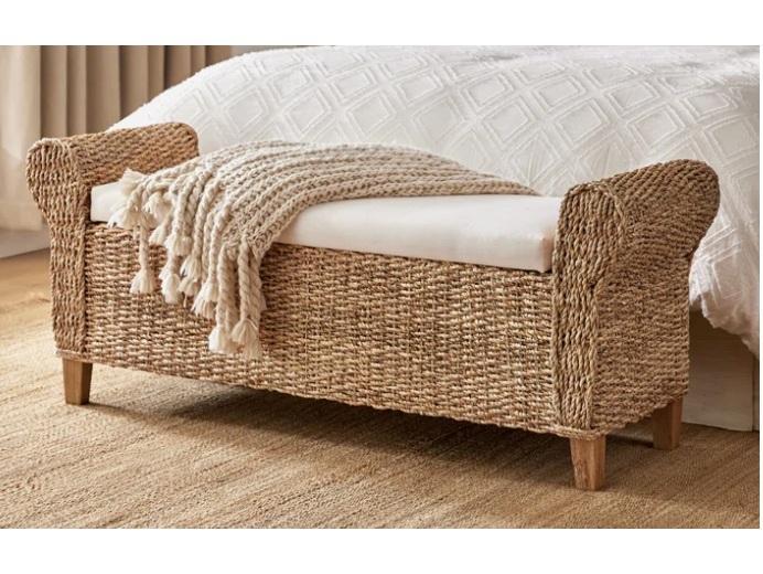 Furniture - Anesty 56''W Upholstered Flip Top Storage Bench, Osbourne 18''H Upholstered Side Chair, Desk - MSRP $1,847