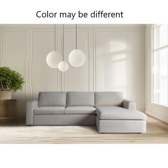 Furniture - Benedict Chaise Sectional, Povison Sintered Stone Dining Table - MSRP $2,523
