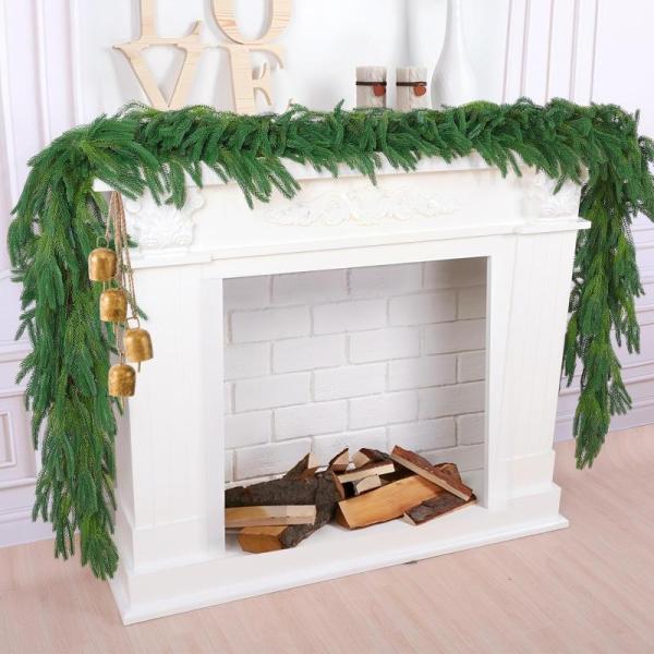 Home - Hananona Christmas Garlands, Joydeco Pink Curtains, Pengyee Faux Potted Plants - MSRP $20,409