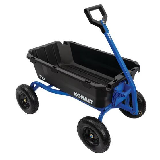 Kobalt Poly Yard Cart, EGO 9.5Ft Polesaw, Suncast Hideaway Hose Reel - MSRP $2,318